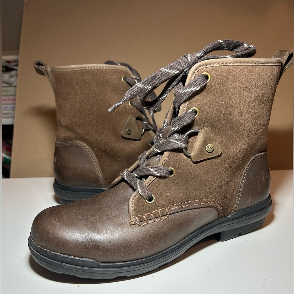 UGG Hapsburg Hiker Women's Brown Sherpa Waterproof Boot Size 8